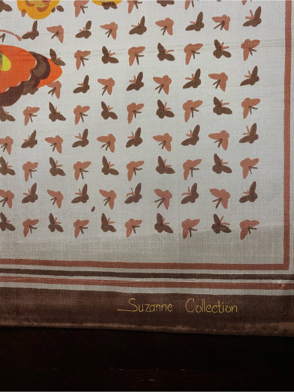 100% Hand Woven Thai Silk Scarf. Made in Thailand. Beautiful fall colors - Picture 6 of 7